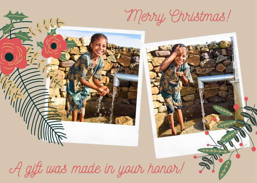 A gift for clean water was made in your honor!